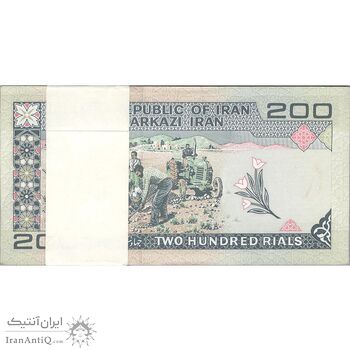 بسته اسکناس 200 ریال (نمازی - نوربخش) فیلیگران الله - شماره بزرگ - UNC - جمهوری اسلامی