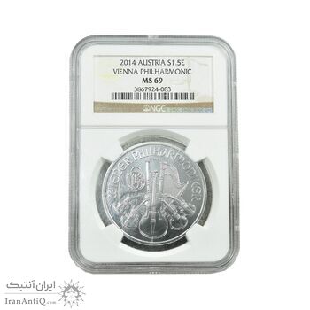 سکه نقره 1.5 یورو یادبود ارکستر سمفونی 2017 - یک اُنسی - MS69 - اتریش