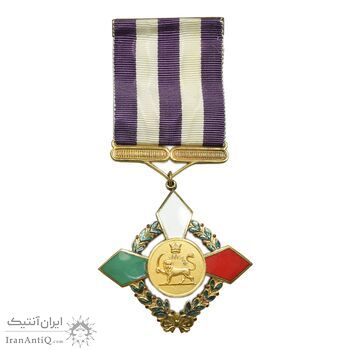 نشان خدمات ورزشی - با روبان فابریک - AU - محمد رضا شاه