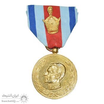 مدال آویزی 2500 سال شاهنشاهی ایران - با روبان فابریک - UNC - محمد رضا شاه