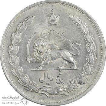 سکه 5 ریال 1310 - MS61 - رضا شاه