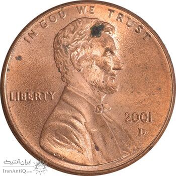 سکه 1 سنت 2001D لینکلن - MS63 - آمریکا
