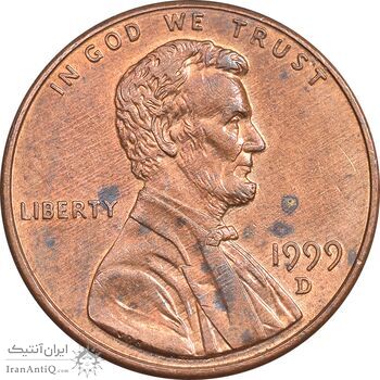 سکه 1 سنت 1999D لینکلن - MS61 - آمریکا