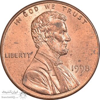 سکه 1 سنت 1998 لینکلن - MS63 - آمریکا
