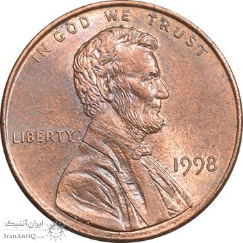 سکه 1 سنت 1998 لینکلن - MS61 - آمریکا