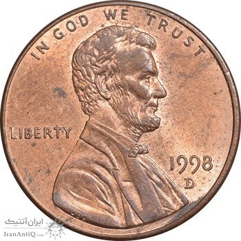 سکه 1 سنت 1998D لینکلن - MS61 - آمریکا