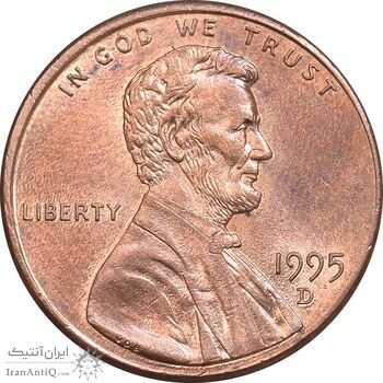 سکه 1 سنت 1995D لینکلن - MS62 - آمریکا