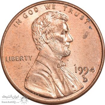 سکه 1 سنت 1994D لینکلن - MS63 - آمریکا
