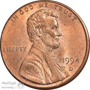 سکه 1 سنت 1994D لینکلن - MS63 - آمریکا