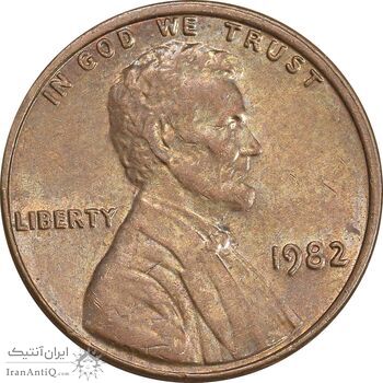 سکه 1 سنت 1982 لینکلن - MS61 - آمریکا