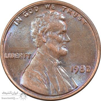 سکه 1 سنت 1982 لینکلن - AU55 - آمریکا