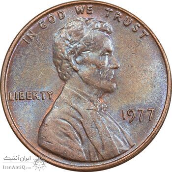 سکه 1 سنت 1977 لینکلن - MS61 - آمریکا
