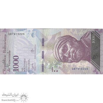اسکناس 1000 بولیوار 2017 جمهوری بولیواری - تک - UNC62 - ونزوئلا