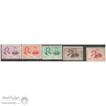 تمبر عروسی محمدرضا شاه و ثریا اسفندیاری 1329 - محمدرضا شاه تمبر عروسی محمدرضا شاه و ثریا اسفندیاری 1329 - محمدرضا شاه