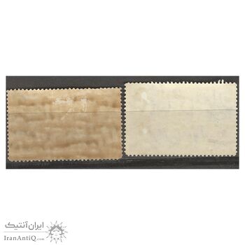 تمبر ورود گرونچی رئیس جمهور ایتالیا 1336 - محمدرضا شاه