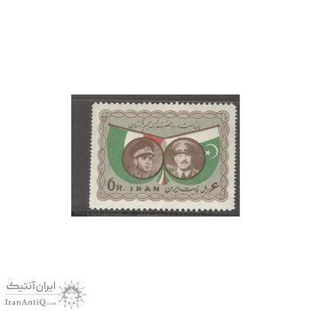 تمبر ورود ژنرال ایوب خان رئیس جمهور پاکستان 1338 - محمدرضا شاه