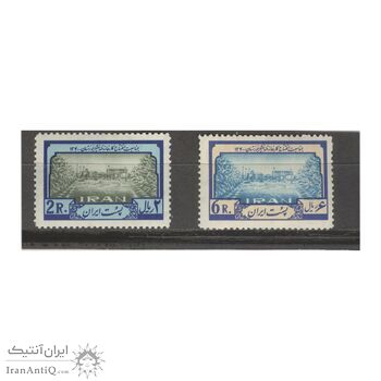 تمبر افتتاح کارخانه قند نیشکر خوزستان 1341 - محمدرضا شاه