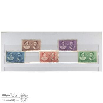 تمبر عروسی محمدرضا شاه و فوزیه 1318 - محمدرضا شاه