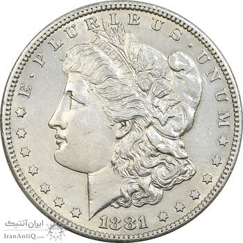 سکه یک دلار 1881S مورگان - MS63 - آمریکا
