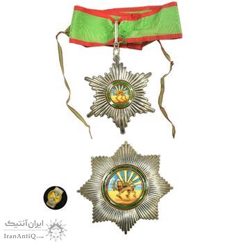 نشان همایونی درجه دو - با جعبه و روبان فابریک - AU - رضا شاه