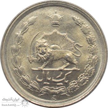 سکه 1 ریال دو تاج 1341 محمد رضا شاه پهلوی