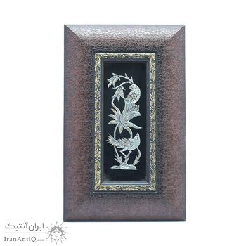 تابلو قلمزنی طرح گل و مرغ 24×39 سانتی