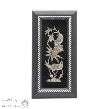 تابلو قلمزنی طرح گل و مرغ 31×16 سانتی