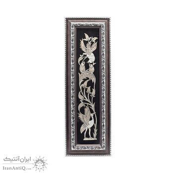 تابلو قلمزنی طرح گل و مرغ 52×17 سانتی