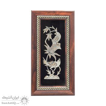 تابلو قلمزنی طرح گل و مرغ 31×16 سانتی تابلو قلمزنی طرح گل و مرغ 31×16 سانتی