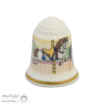 انگشتانه چینی قدیمی طرح اسب گردان - کد 006614