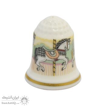 انگشتانه چینی قدیمی طرح اسب گردان - کد 006614