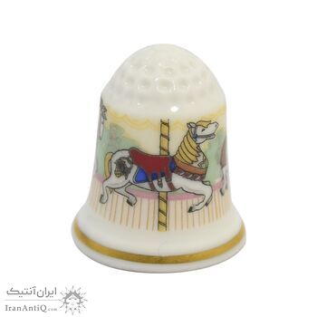 انگشتانه چینی قدیمی طرح اسب گردان - کد 006614