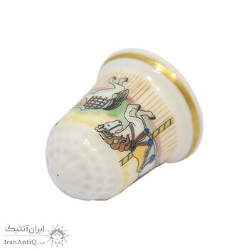 انگشتانه چینی قدیمی طرح اسب گردان - کد 006614