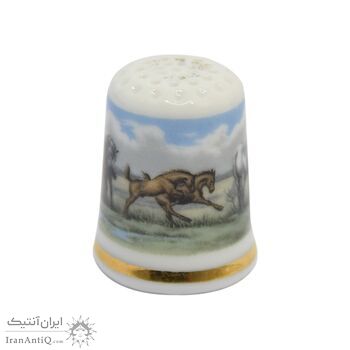 انگشتانه چینی قدیمی طرح اسب - کد 006615