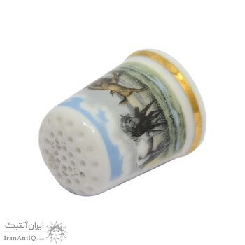 انگشتانه چینی قدیمی طرح اسب - کد 006615