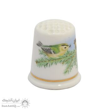 انگشتانه چینی قدیمی طرح پرنده - کد 006613
