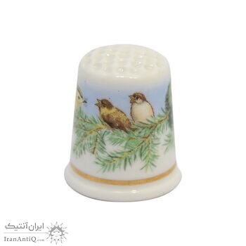 انگشتانه چینی قدیمی طرح پرنده - کد 006613