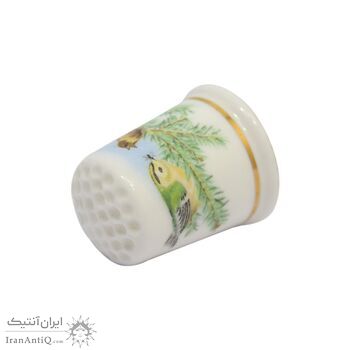 انگشتانه چینی قدیمی طرح پرنده - کد 006613