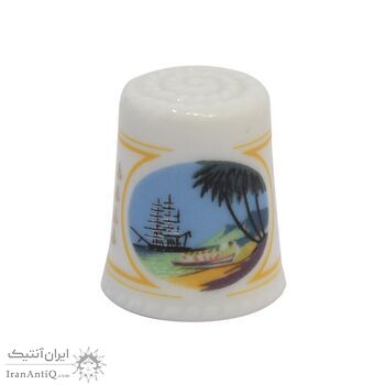 انگشتانه چینی قدیمی طرح کشتی - کد 006618