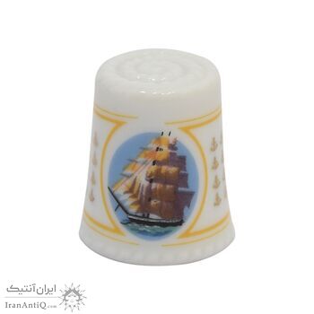 انگشتانه چینی قدیمی طرح کشتی - کد 006618