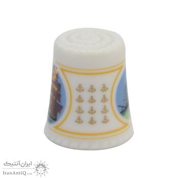 انگشتانه چینی قدیمی طرح کشتی - کد 006618