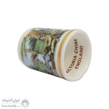 انگشتانه چینی قدیمی طرح خانواده - کد 006617