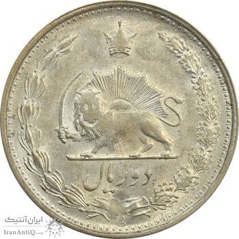 سکه 2 ریال 1322 - MS61 - محمد رضا شاه