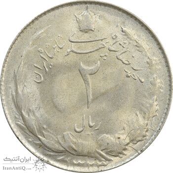 سکه 2 ریال 1323 - MS63 - محمد رضا شاه سکه 2 ریال 1323 - MS63 - محمد رضا شاه