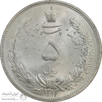 سکه 5 ریال 1313 - MS65 - رضا شاه