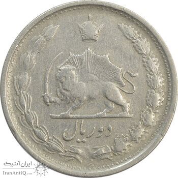 سکه 2 ریال 1342 - VF - محمد رضا شاه سکه 2 ریال 1342 - VF - محمد رضا شاه