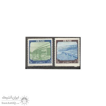 تمبر افتتاح پل خرمشهر - آبادان 1338 - محمدرضا شاه