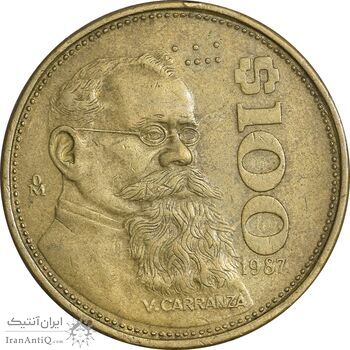 سکه 100 پزو 1987 ایالات متحده - EF45 - مکزیک سکه 100 پزو 1987 ایالات متحده - EF45 - مکزیک