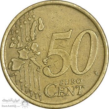 سکه 50 یورو سنت 2002 جمهوری - EF45 - ایتالیا