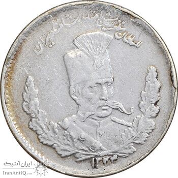 سکه 2000 دینار 1324 تصویری - VF35 - مظفرالدین شاه